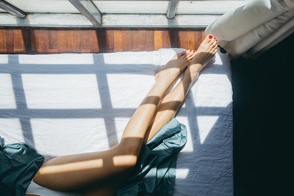 girl relaxing in the sun
